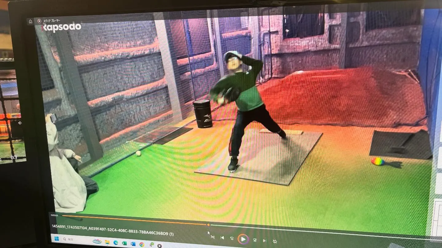 富山県射水市から新六年生の蓮斗君がラプソードピッチ測定の為